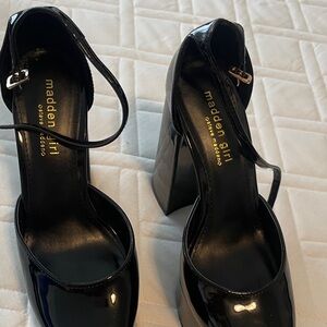 Madden Girl Glossy Black Heels